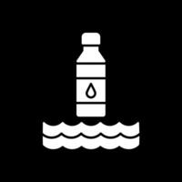 umgekehrtes Symbol für Wasserglyphe vektor