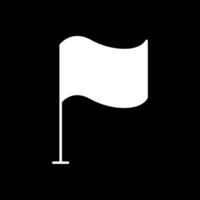 Rennen Flagge Glyphe invertiert Symbol vektor