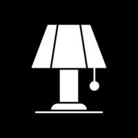 Tischlampe Glyphe umgekehrtes Symbol vektor
