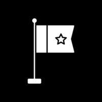 Flagge Glyphe invertiert Symbol vektor