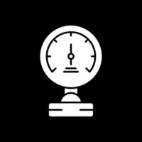 Druck Meter Glyphe invertiert Symbol vektor