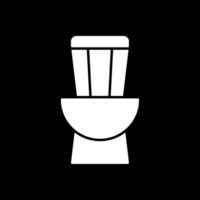 Umgekehrtes Symbol für Toilettenglyphe vektor