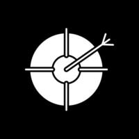 Ziel-Glyphe invertiertes Symbol vektor