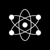 Atom-Glyphe invertiertes Symbol vektor