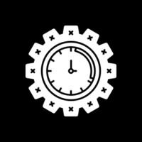 Zeit Verwaltung Glyphe invertiert Symbol vektor