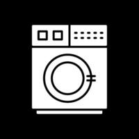 Waschmaschine Glyphe umgekehrtes Symbol vektor