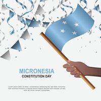 micronesia konstitution dag bakgrund. vektor