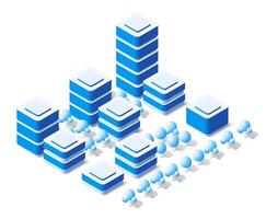 isometrische 3D-Darstellung des Stadtviertels mit Häusern vektor