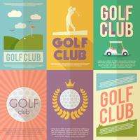 Golf-Poster-Set vektor