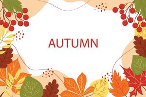 eben abstrakt Hand gezeichnet Herbst Hintergrund vektor