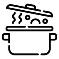matlagning pott ikon för webb, app, infografik, etc vektor