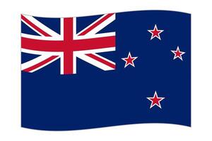 winken Flagge von das Land Neu Neuseeland. Illustration. vektor