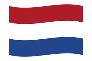 winken Flagge von das Land Niederlande. Illustration. vektor