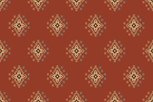 navajo Stammes- nahtlos Muster. einheimisch amerikanisch Ornament. ethnisch Süd Western Dekor Stil. Boho geometrisch Ornament. Pixel nahtlos Muster. Mexikaner Decke, Teppich. gewebte Teppich Illustration. vektor