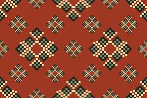 navajo stam- sömlös mönster. inföding amerikan prydnad. etnisk söder Västra dekor stil. boho geometrisk prydnad. pixel sömlös mönster. mexikansk filt, matta. vävd matta illustration. vektor