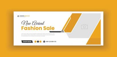 Mode Verkauf Sozial Medien Startseite Banner Design Vorlage. Mode Verkauf Startseite Foto Design. Mode Verkauf Netz Banner vektor
