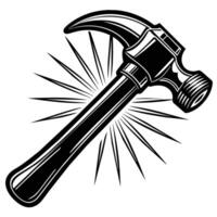 Hämmer Illustration, Klaue Hammer Logo, Zimmermann Symbol vektor