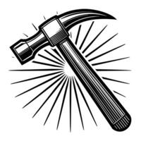 Hämmer Illustration, Klaue Hammer Logo, Zimmermann Symbol vektor