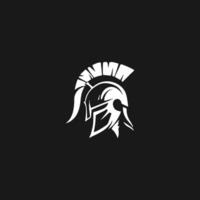 spartansk militär hjälm logotyp design mall, ikon illustration vektor