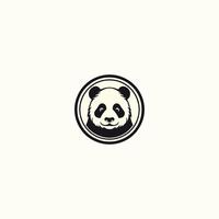 Panda Porträt, Panda Kopf Maskottchen Logo Illustration, Panda Charakter. vektor