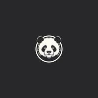 Panda Porträt, Panda Kopf Maskottchen Logo Illustration, Panda Charakter. vektor