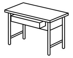 Schreibtisch Tabelle mit Schubladen Illustration vektor