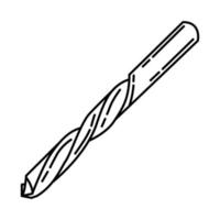Bohrer-Bit-Symbol. Gekritzel handgezeichnet oder Umriss-Icon-Stil vektor