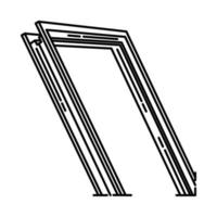 aluminium dörrkarm ikon vektor. doodle handritad eller disposition ikon stil vektor