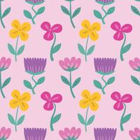 Jahrgang nahtlos Blumen- Muster. ein Hintergrund von hell Farben auf ein Rosa Hintergrund. Grafik zum Drucken auf Oberflächen und Netz Design. vektor