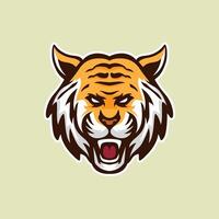 Tiger Kopf Maskottchen Logo Illustration Sport oder Mannschaft Logo vektor