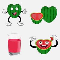 vattenmelon ikon illustration vektor
