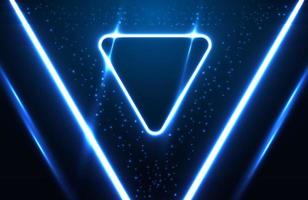 geometrisk neonljuseffekt bakgrund för futuristiska techno koncept vektor