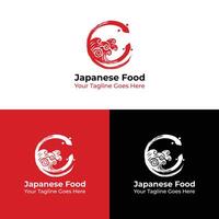 japansk mat logotyp mall vektor