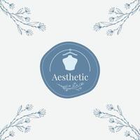 Logo Design zum ein ästhetisch Boutique mit Blumen- Akzente vektor