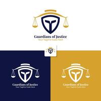 lag logotyp vårdnadshavare av rättvisa vektor