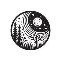 minimalistisch Mond Logo auf ein Weiß Hintergrund vektor