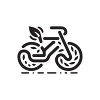 minimalistisch Fahrrad Logo auf ein Weiß Hintergrund vektor