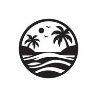minimalistisch Strand Logo auf ein Weiß Hintergrund vektor