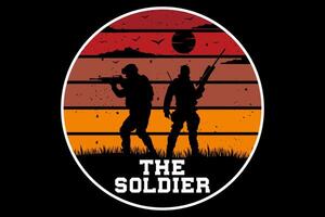 soldaten design vintage retro vektor