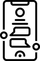 schwarz Linie Symbol zum Botschaft vektor