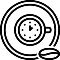 schwarz Linie Symbol zum Kaffee brechen vektor