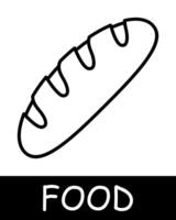 bröd ikon. limpa, ciabatta, delikatess, efterrätt, gourmet hantverk och kulinariska kreativitet, enkelhet, silhuett, aptitretare, gourmet mat. utsökt och ovanlig mat begrepp. vektor