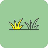 gräs fylld gul ikon vektor