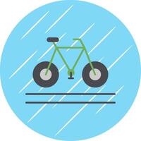 Fahrrad eben Blau Kreis Symbol vektor