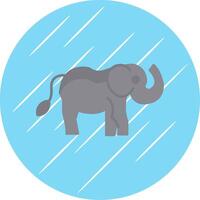 Elefant eben Blau Kreis Symbol vektor