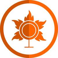 Ring von Feuer Glyphe Orange Kreis Symbol vektor