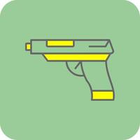 revolver fylld gul ikon vektor