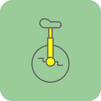 Monocycle gefüllt Gelb Symbol vektor