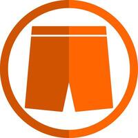 shorts glyf orange cirkel ikon vektor
