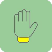 handskar fylld gul ikon vektor